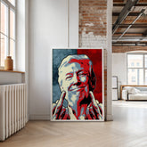 Double Down | Trump Middle Finger Pop Art Wall Print - Print